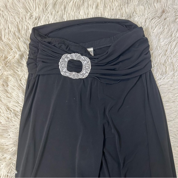 ◾️Joseph Ribkoff Wide Leg Stretch Pant With Belt Accent - Picture 2 of 9